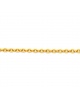 Bracelet jaseron ovale massif or jaune 750