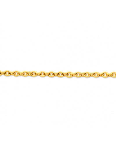 Bracelet jaseron ovale massif or jaune 750
