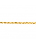 Bracelet jaseron ovale massif or jaune 750