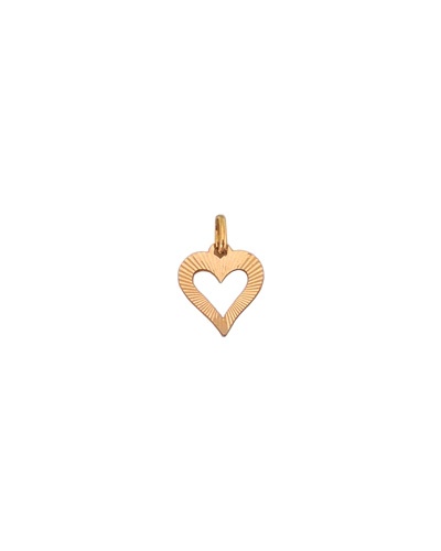 Pendentif coeur ajouré or jaune 750