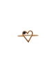 Bague coeur saphir or jaune 750