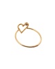 Bague coeur saphir or jaune 750