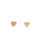 18 Carat Gold Flat Heart Earrings