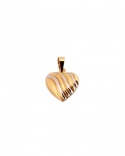 Pendant two-coloured heart 18 kt gold