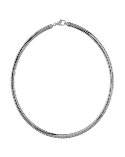 Collier Oméga 4 mm argent 925 rhodié Caplain St André