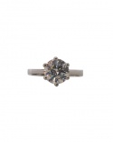 Anillo solitario triángulo circonita oro blanco 750