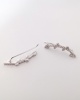 Boucles d'oreilles montantes branche zirconiums argent 925