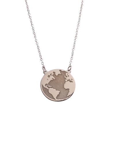 collier Monde argent 925 rhodié