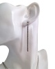 Boucles d'oreilles 3 chaînes argent 925 rhodié Caplain St André