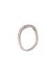 Bague carrée saphir baguette diamants 2 ors 750