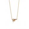 Collier serpent zirconium or jaune 750 42 cm