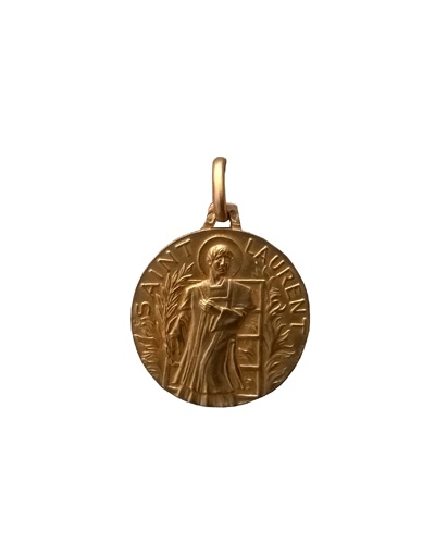 Médaille Saint Christophe 21mm or jaune 750 Augis