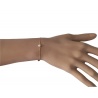 750 Pink Gold Thin Gourmette Cultured Pearl Bracelet