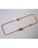 750 Pink Gold Ball Thin Forced Bracelet