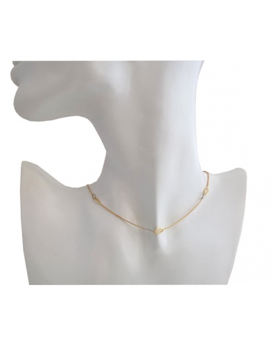 Collier choker trilogie 2 ors 750 39 cm