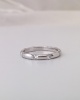 Alliance diamants alternés tour complet or blanc 750 Orest