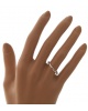 Alliance diamants alternés tour complet or blanc 750 Orest