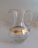 Water jug platinum and gold Cristallerie des Vosges du Nord