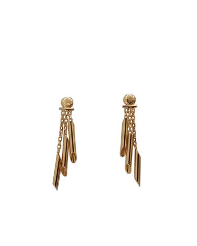 Boucles d'oreilles Bambou or jaune 750