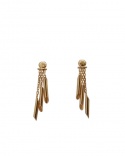 Pendientes Bambú oro amarillo 750