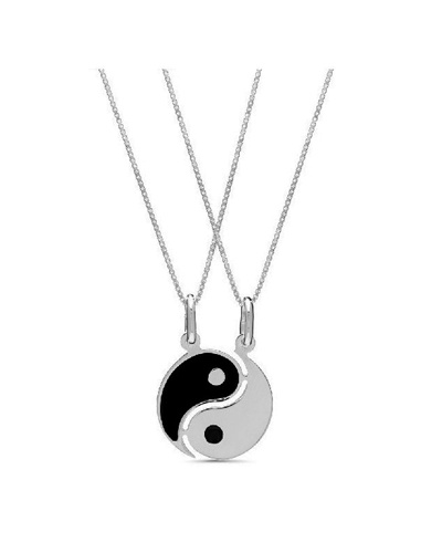 Pendentif Yin-Yang à partager argent 925