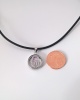 Collier Main de Fatma zircons roses argent 925 rhodié et verre