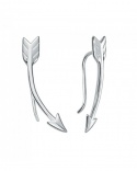 Boucles d'oreilles montantes flèche argent 925 rhodié