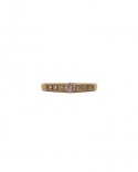 750 Yellow Gold Solitaire Ring with 7 Diamonds