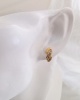 Boucles d'oreilles Infini zirconiums or jaune 750