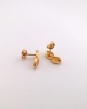 Boucles d'oreilles Infini zirconiums or jaune 750