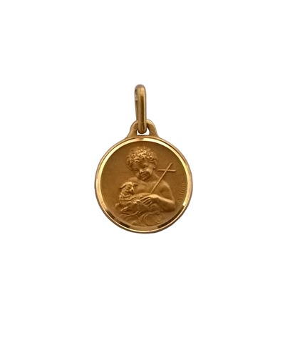 Médaille St Jean-Baptiste or jaune 750 Augis 15mm