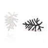 Pendientes Vegan mat-oxid plata 925 Arior
