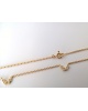 Collier choker diamants or jaune 750 38 cm