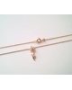 Collier choker Fleur citrine or rose 750