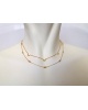 Collier choker diamants or jaune 750 38 cm