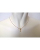 Collier choker Fleur citrine or rose 750