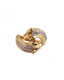 750 Yellow Gold Panther Ring with Diamonds