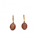 Pendientes dormilonas Camafeo oro amarillo 750