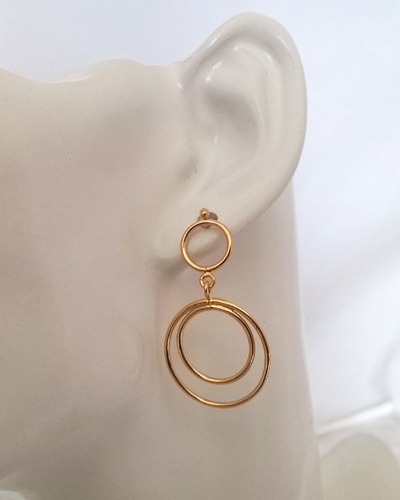 Boucles d'oreilles cercles or jaune 750