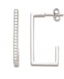 Criollas forma L circonitas plata 925 Caplain