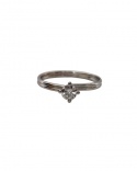 Anillo solitario diamante oro blanco 750 Orest