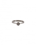 Bague solitaire diamant 0.31k or blanc 750