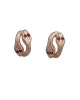 Boucles d'oreilles serpents rubis or jaune 750