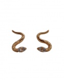 Pendientes serpiente diamantes oro amarillo 750