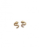 750 Yellow Gold Small Snake Earrings