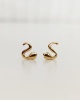 Boucles d'oreilles petit serpent or jaune 750