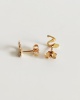 Boucles d'oreilles petit serpent or jaune 750