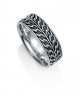 Bague homme double chaînette argent 925 vieilli