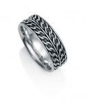 925 Silver Double Chain Ring for Men