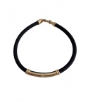 750 Yellow Gold Rubber Identity Bracelet